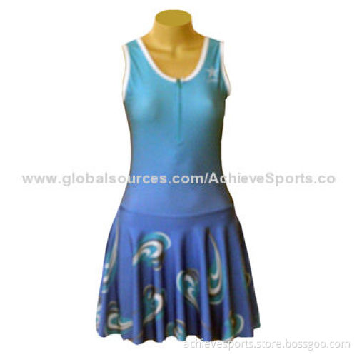 Sublimated Lycra Netball Dress, Customized Designs Accepted